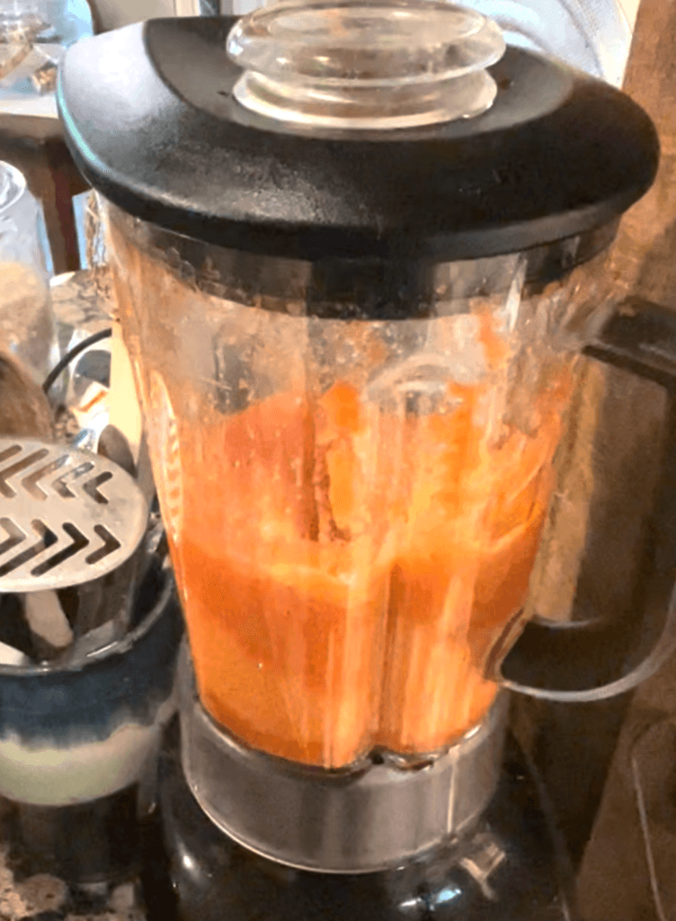 Blender with carrots