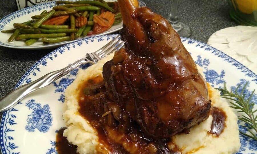 Beer Braised Lamb Shanks